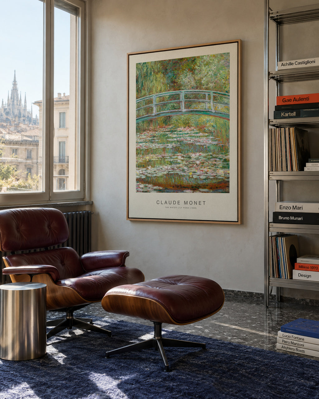 The Water Lily Pond (Special Edition) - Claude Monet - Framed canvas in an interior