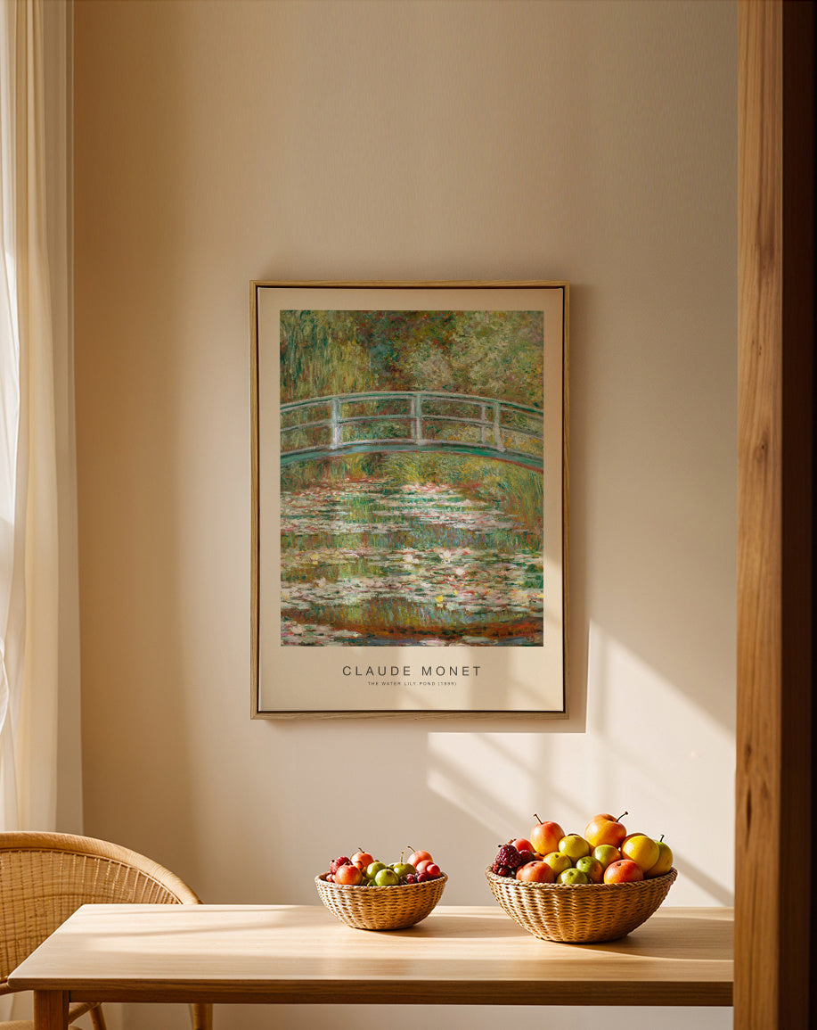 The Water Lily Pond (Special Edition) - Claude Monet - Framed canvas in an interior