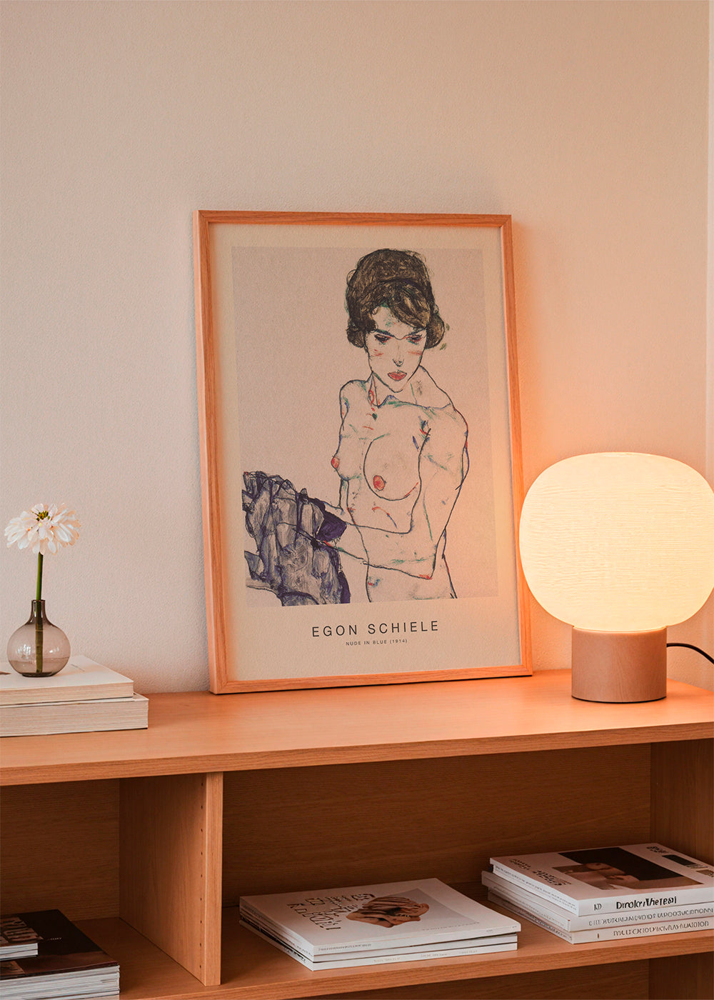 Nude in Blue (1914) - Egon Schiele