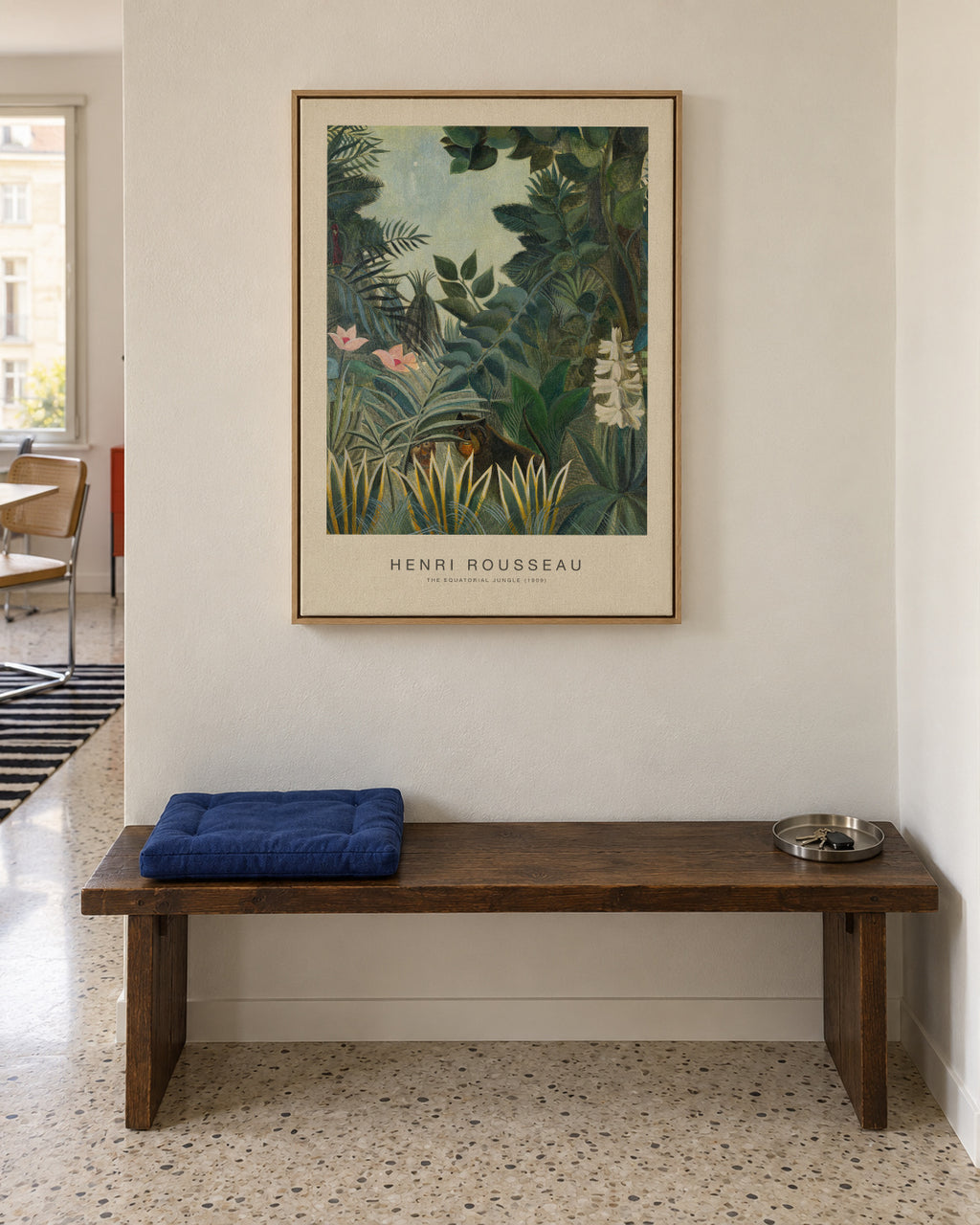 The Equatorial Jungle (Special Edition) - Henri Rousseau - Framed canvas in an interior