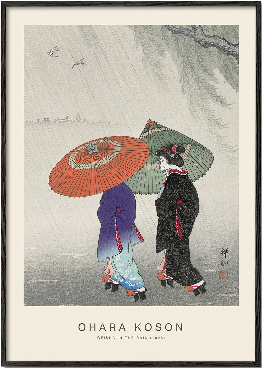 Geisha in the Rain (Special Edition) - Ohara Koson