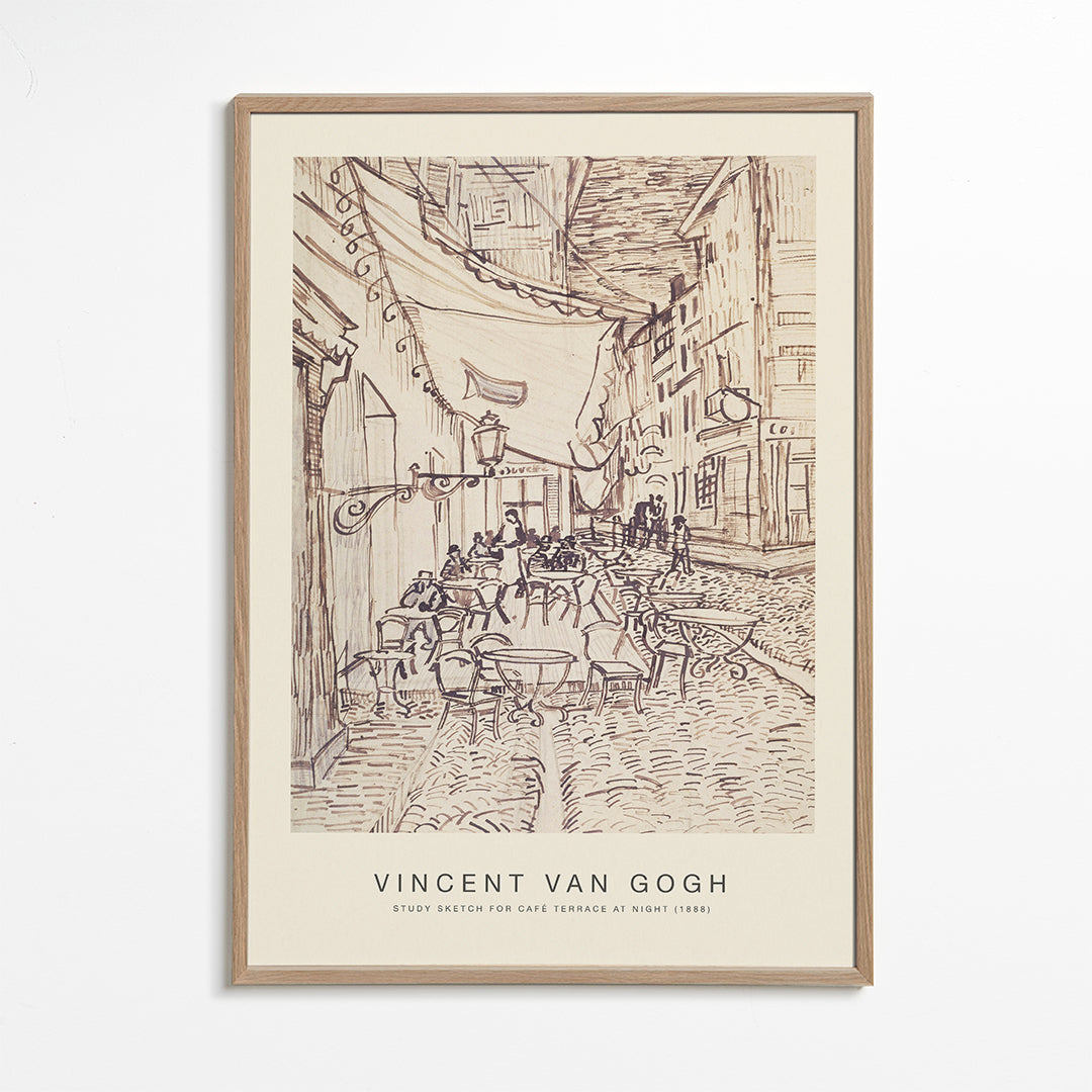 Study Sketch for Cafe? Terrace at Night (Special Edition) - Vincent van Gogh