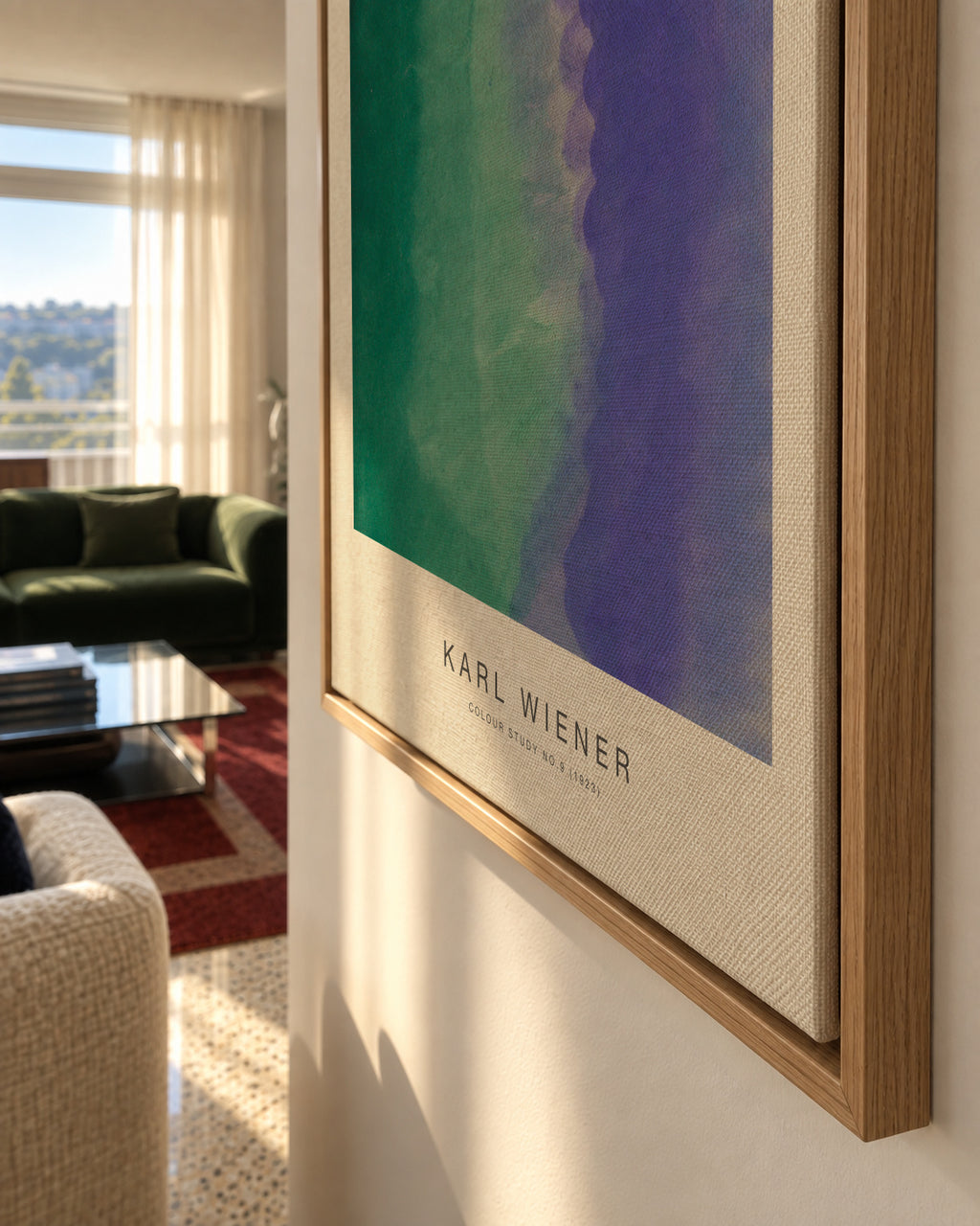 Colour Study No.9 - Karl Wiener - Framed canvas detail