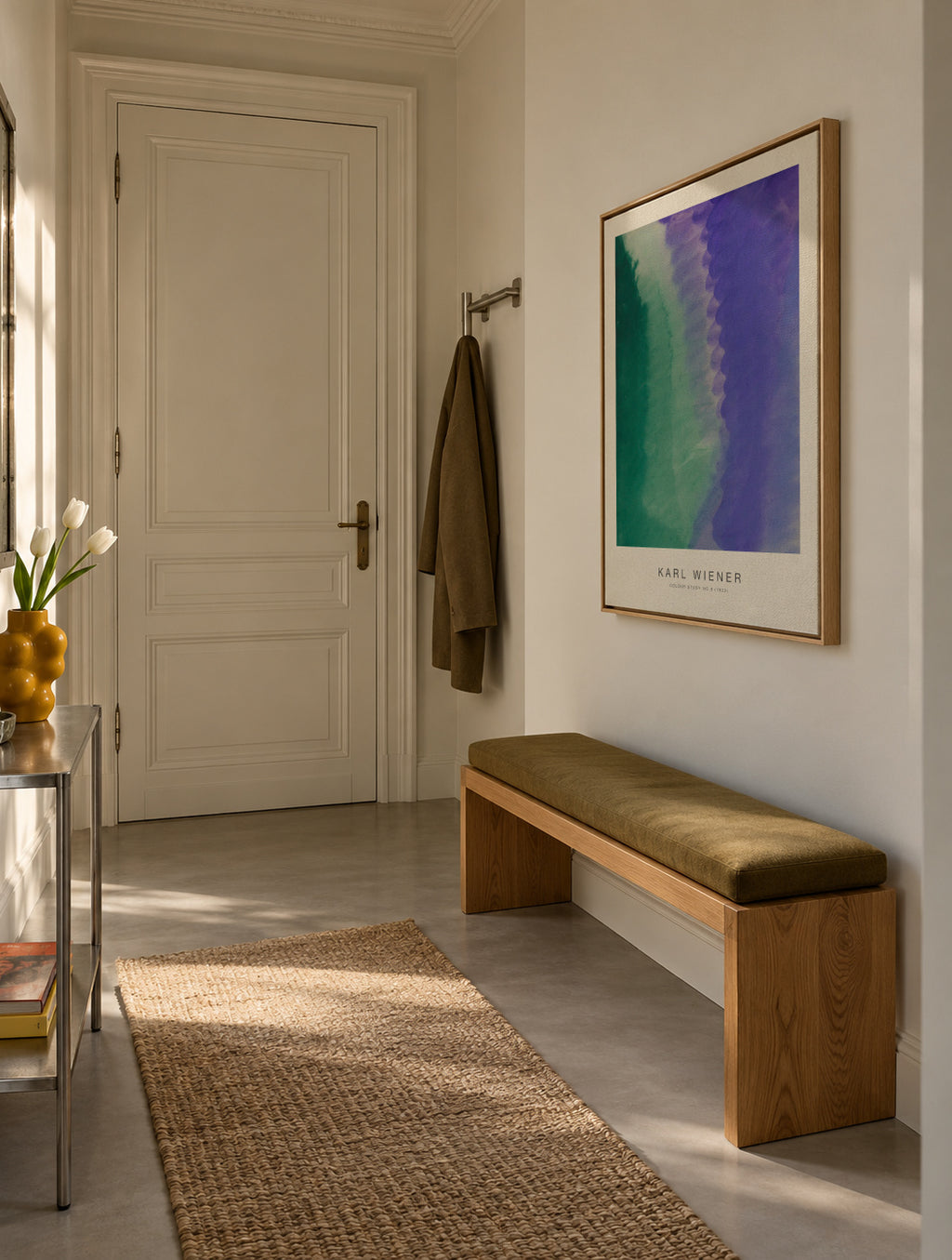 Colour Study No.9 - Karl Wiener - Framed canvas in an interior