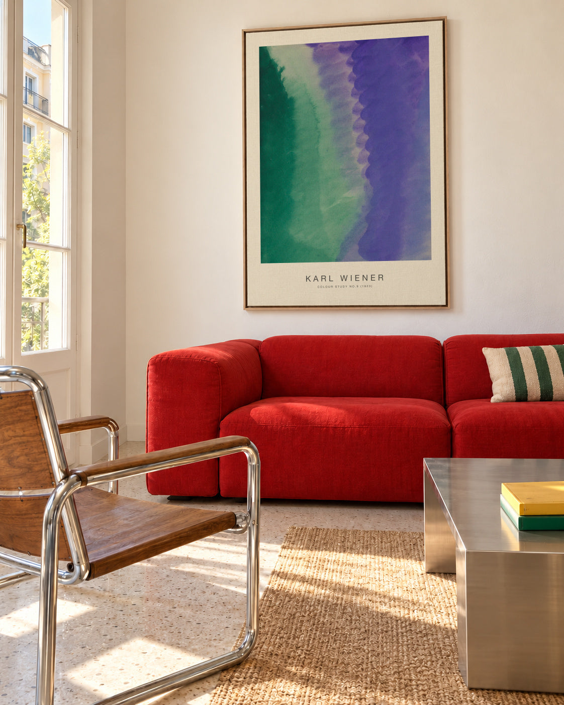 Colour Study No.9 - Karl Wiener - Framed canvas in an interior