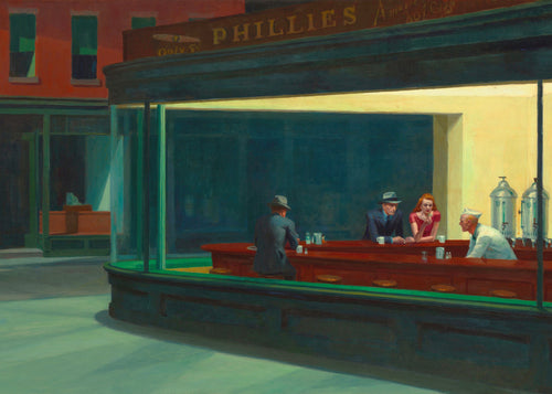 Nighthawks - Edward Hopper - Obra sin marco