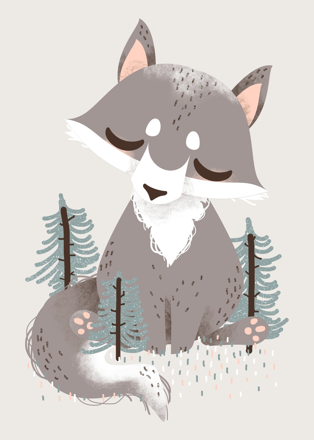 Animignons the Wolf - Unframed art print