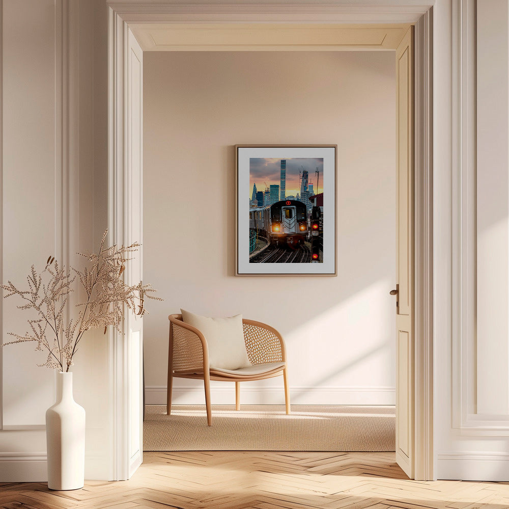 Cuadro de ciudades: Metro 7 de Nueva York al atardecer – Canvas2