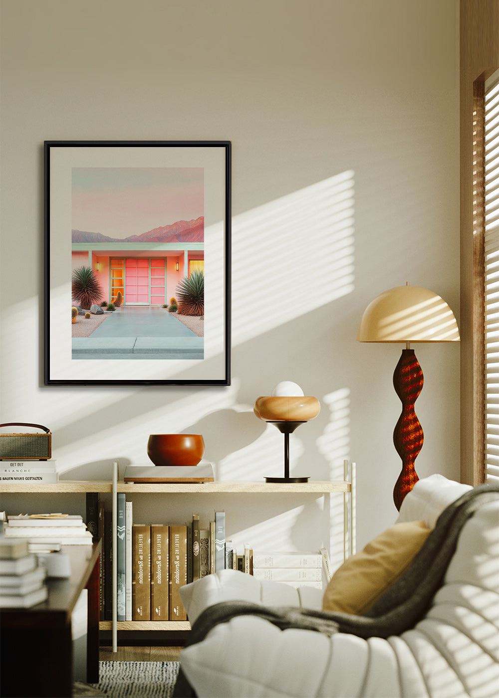 Lámina botánica Palm Springs en rosa – Canvas2