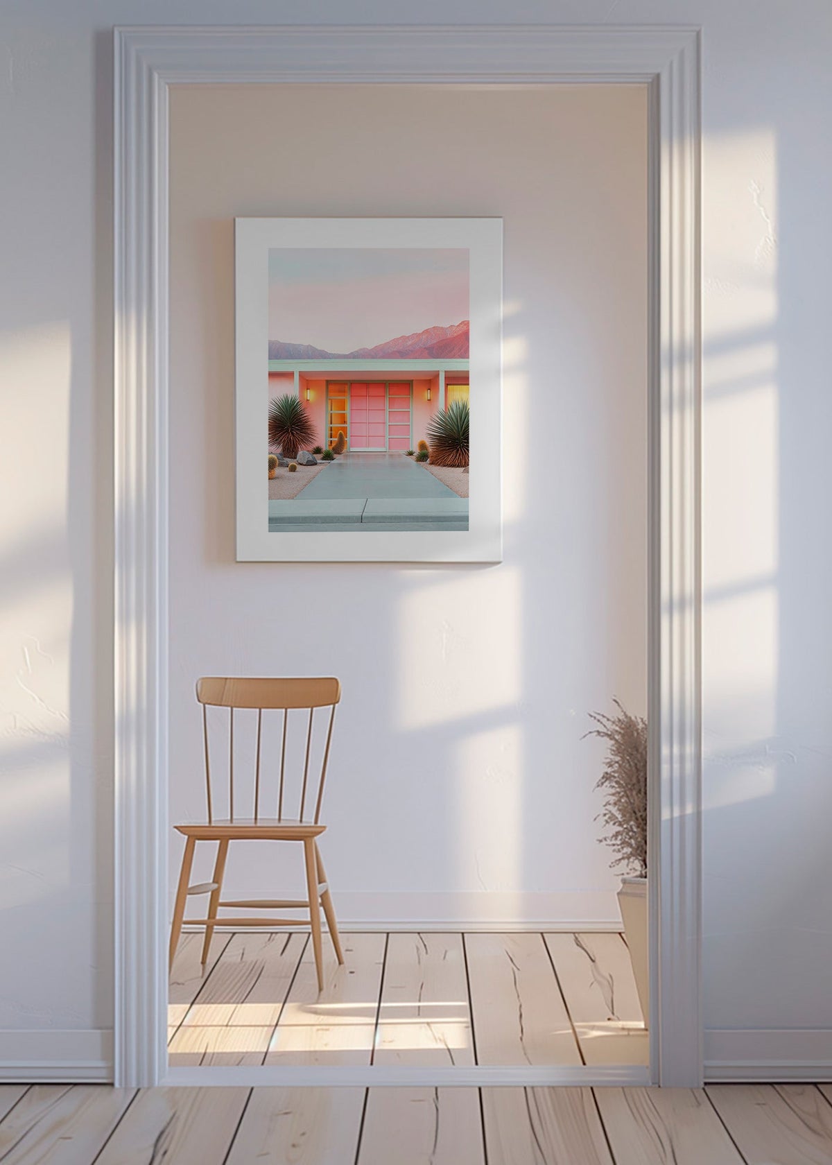 Lámina botánica Palm Springs en rosa – Canvas