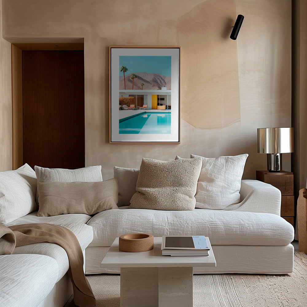 Cuadro de paisaje con piscina y palmeras – Canvas1