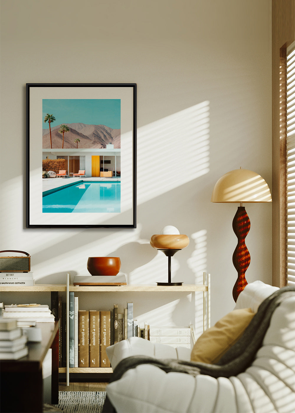 Cuadro de paisaje con piscina y palmeras – Canvas2
