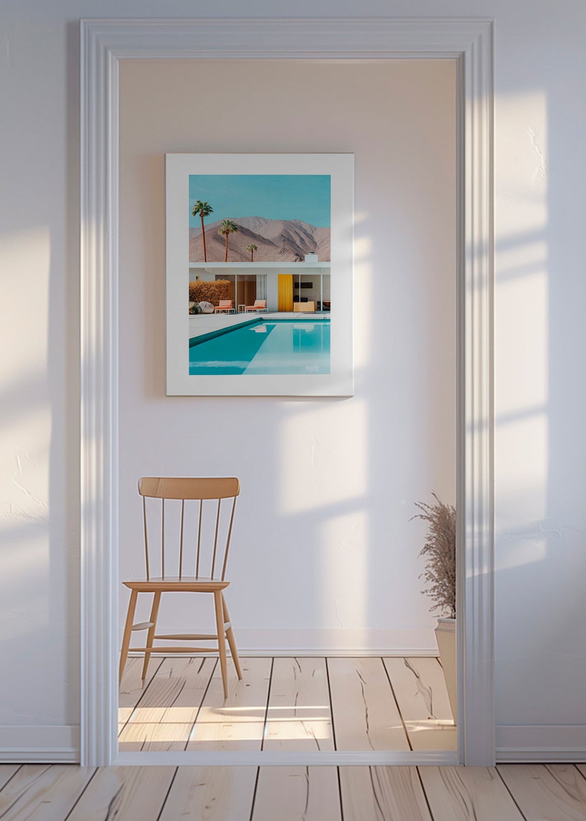 Cuadro de paisaje con piscina y palmeras – Canvas