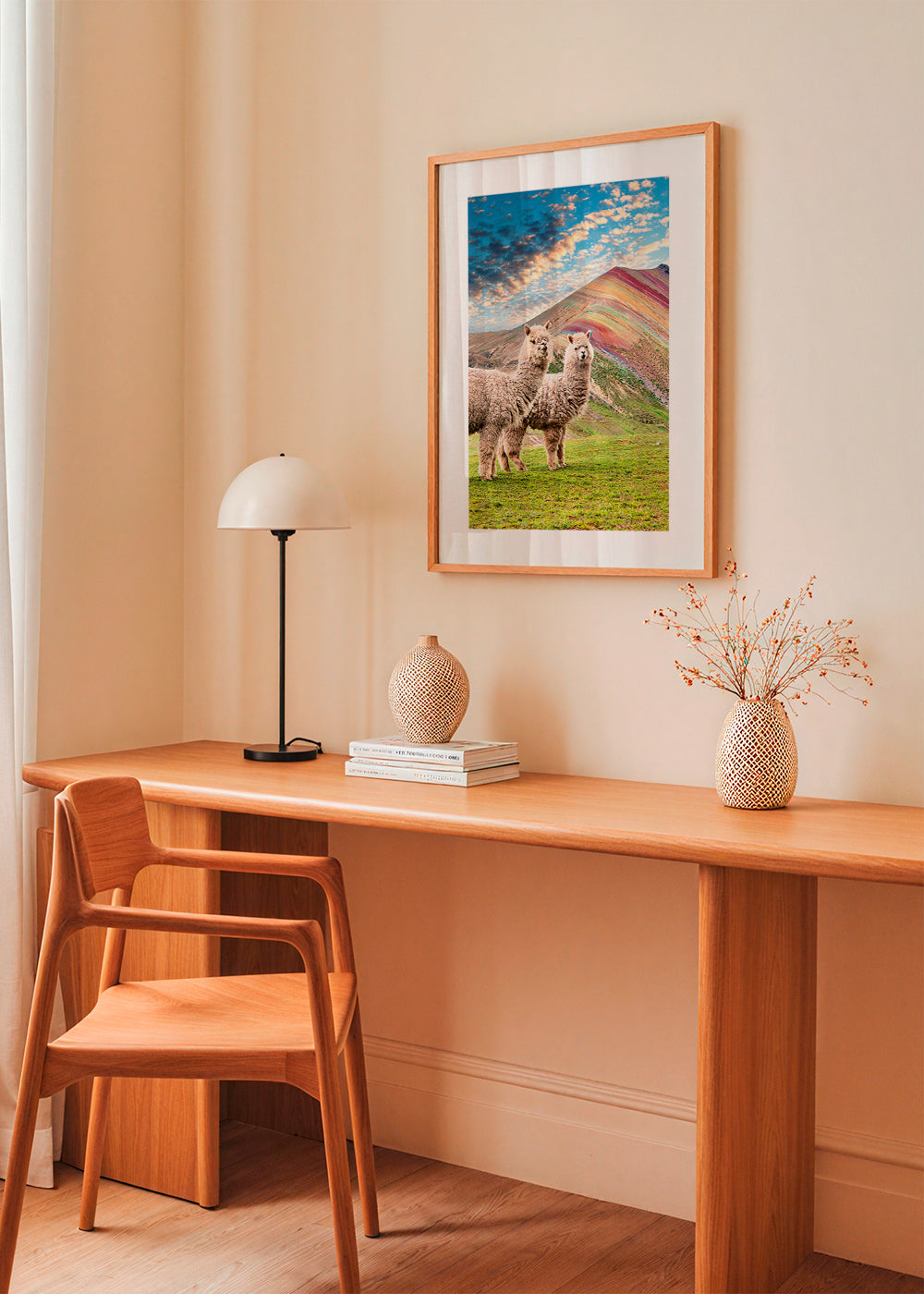 Cuadro alpacas en montaña arcoíris – Product3