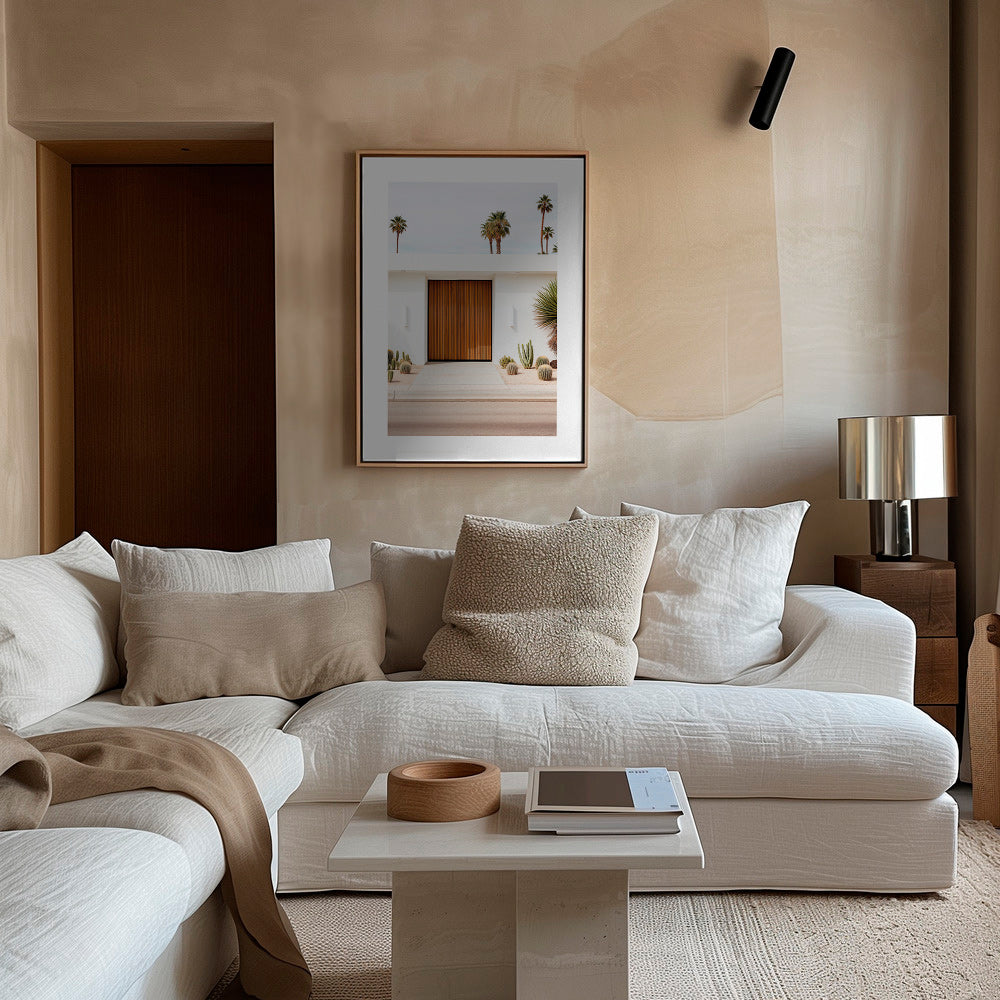 Fotografía arquitectónica con puerta de lamas – Canvas1