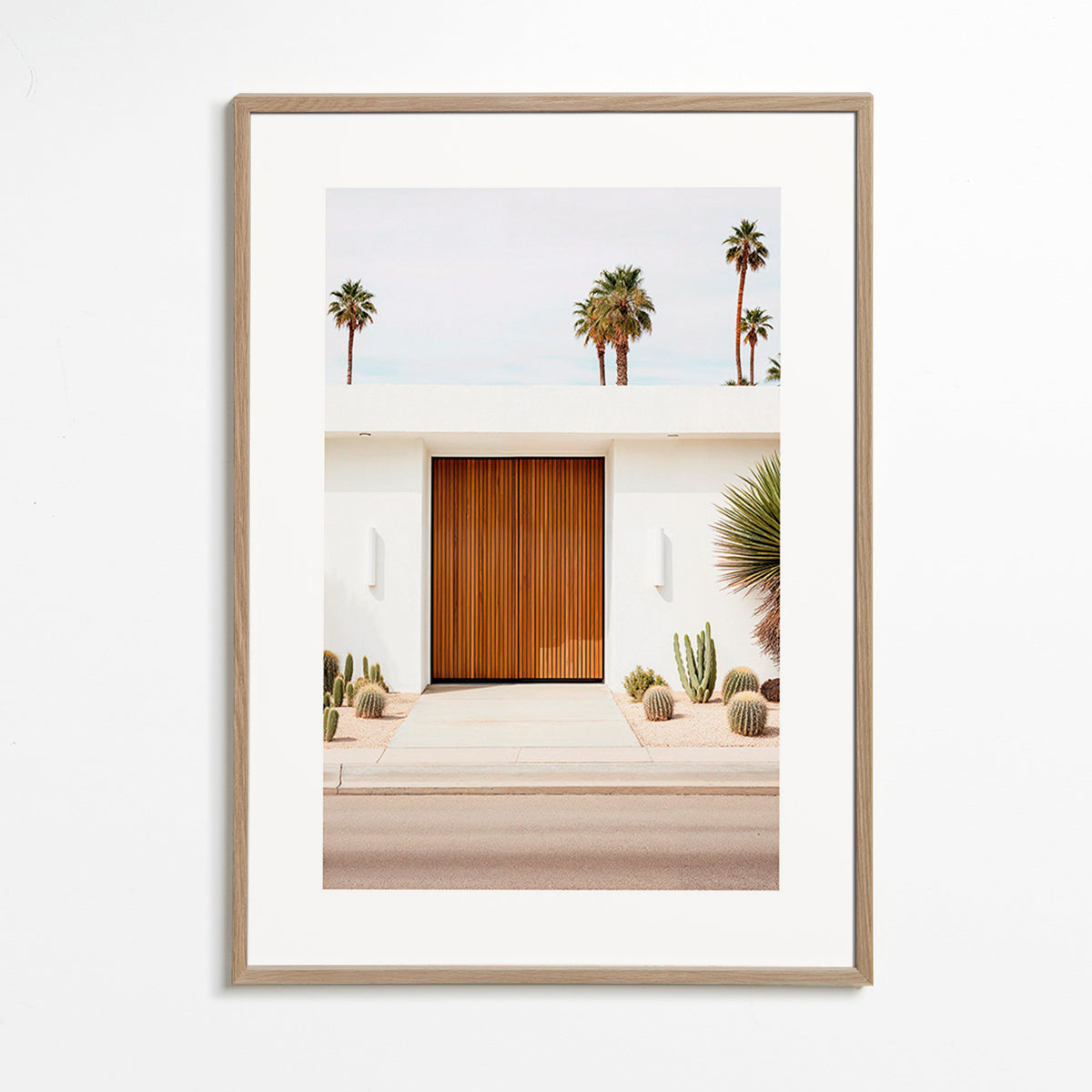 Fotografía arquitectónica con puerta de lamas – Oak Frame