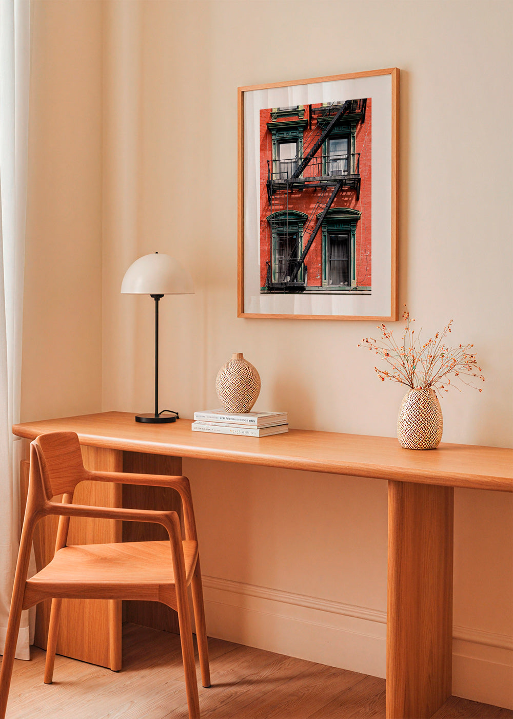 Cuadro de ciudades: fachada de NY con escalera de emergencia – Product3