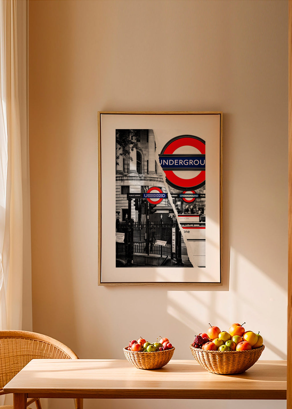 Cuadro de ciudades con rótulo Underground en Londres – Canvas2