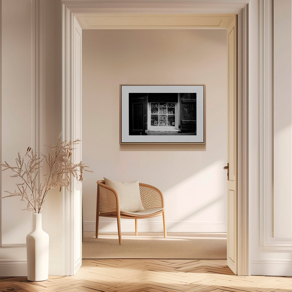 Cuadro de cocina con letrero New Orleans en blanco y negro – Canvas1