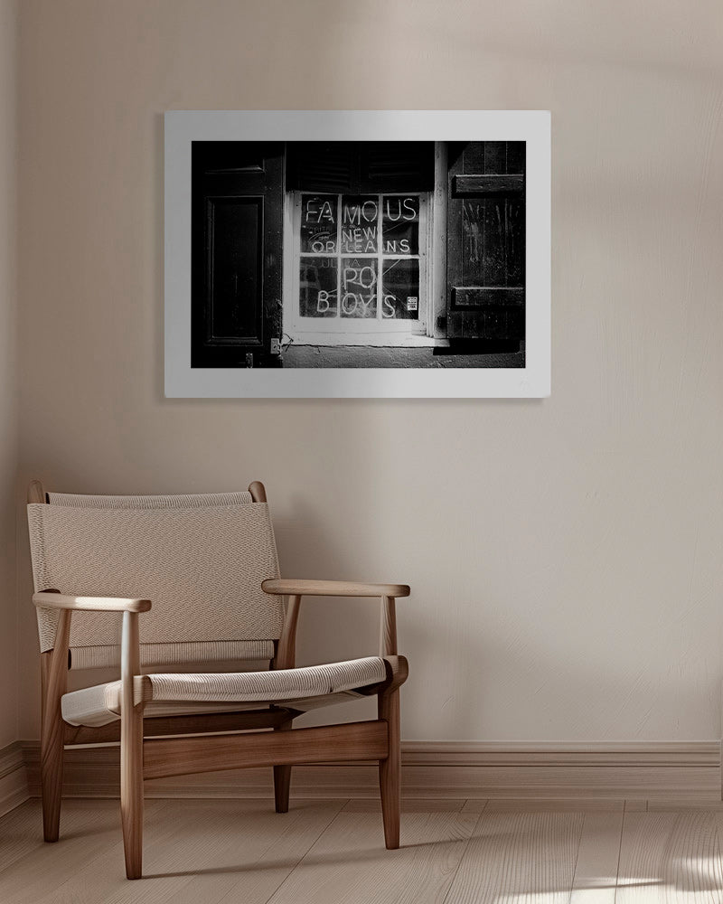 Cuadro de cocina con letrero New Orleans en blanco y negro – Canvas