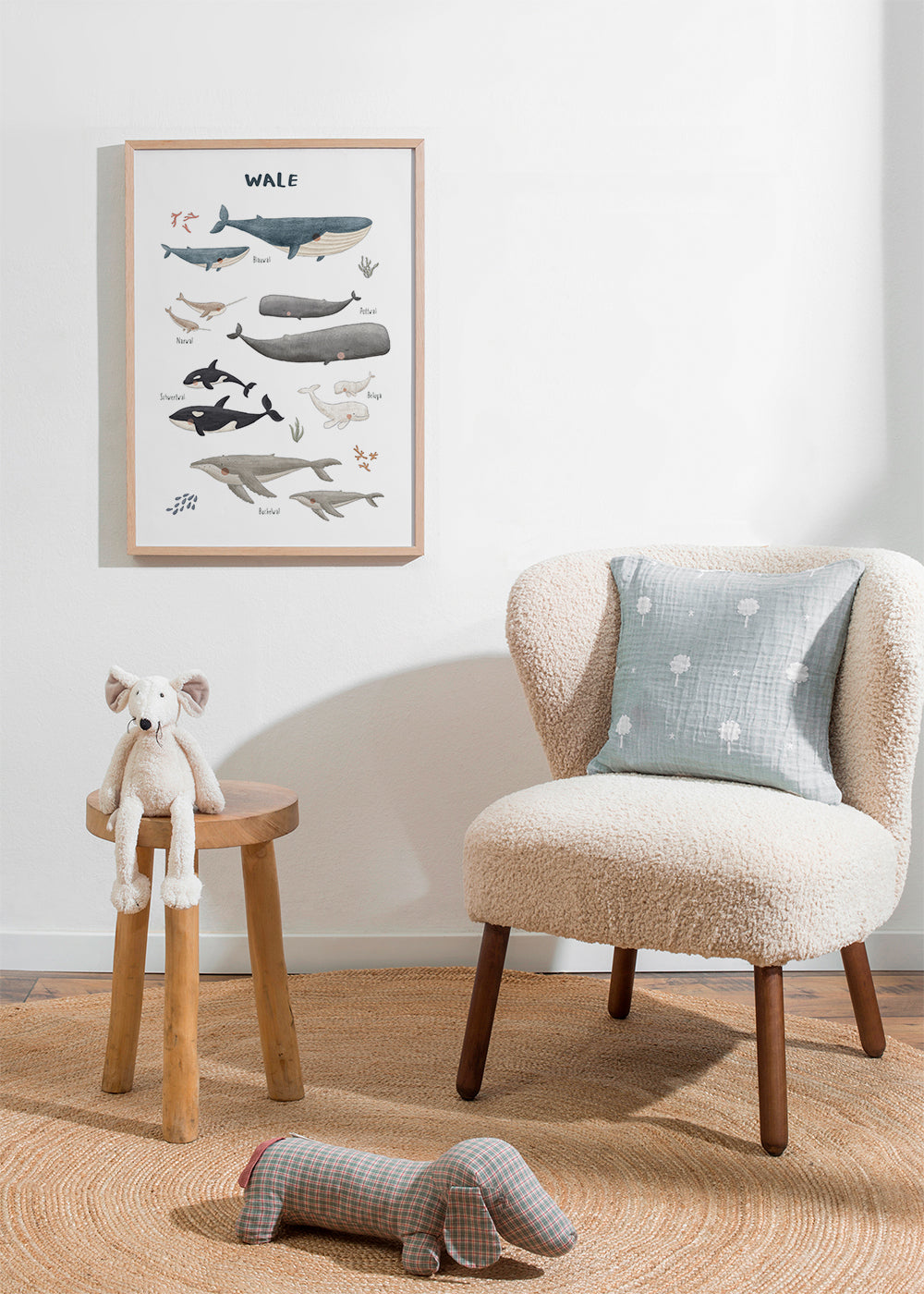 Ballenas fondo blanco (aleman)