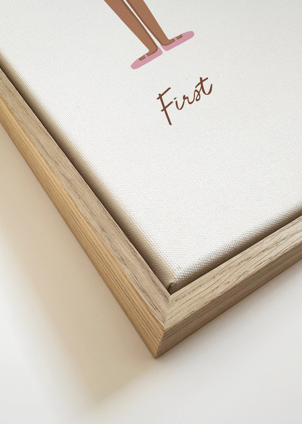 Las 5 posiciones de ballet - Framed canvas detail