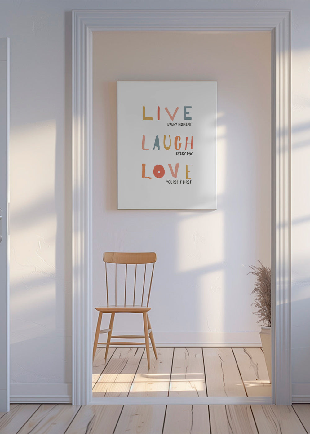 Live Laugh Love Quote colores pastel