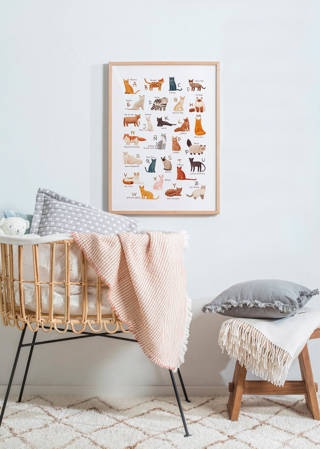 Lámina infantil Abecedario de gatos ilustrado – Product1