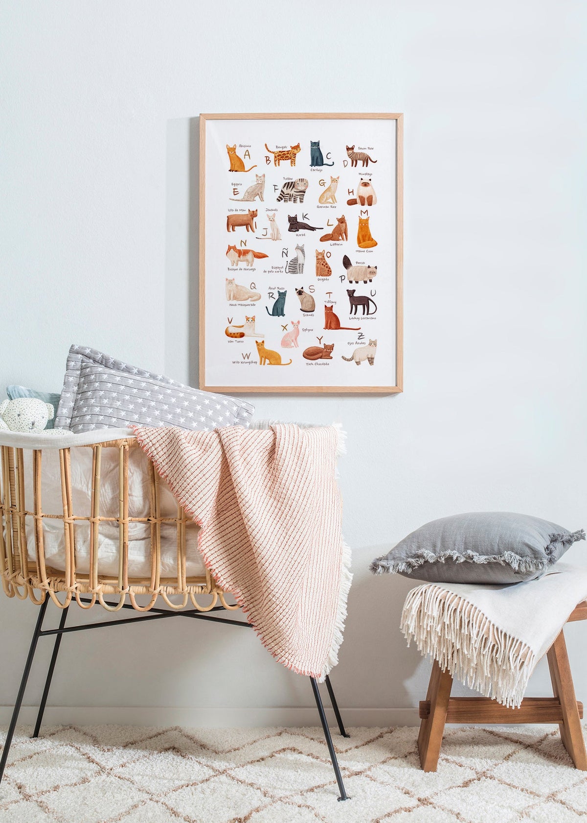 Lámina infantil Abecedario de gatos ilustrado – Product1