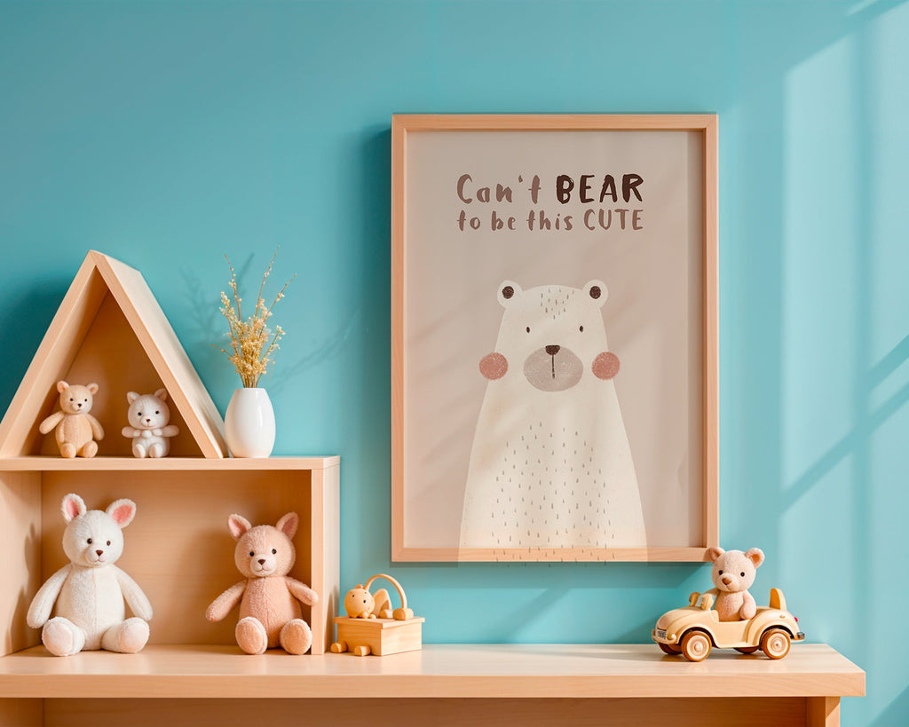 Lámina infantil: oso beige sonriente – Product1