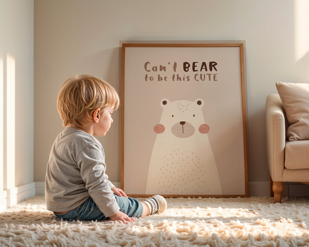Lámina infantil: oso beige sonriente – Product2