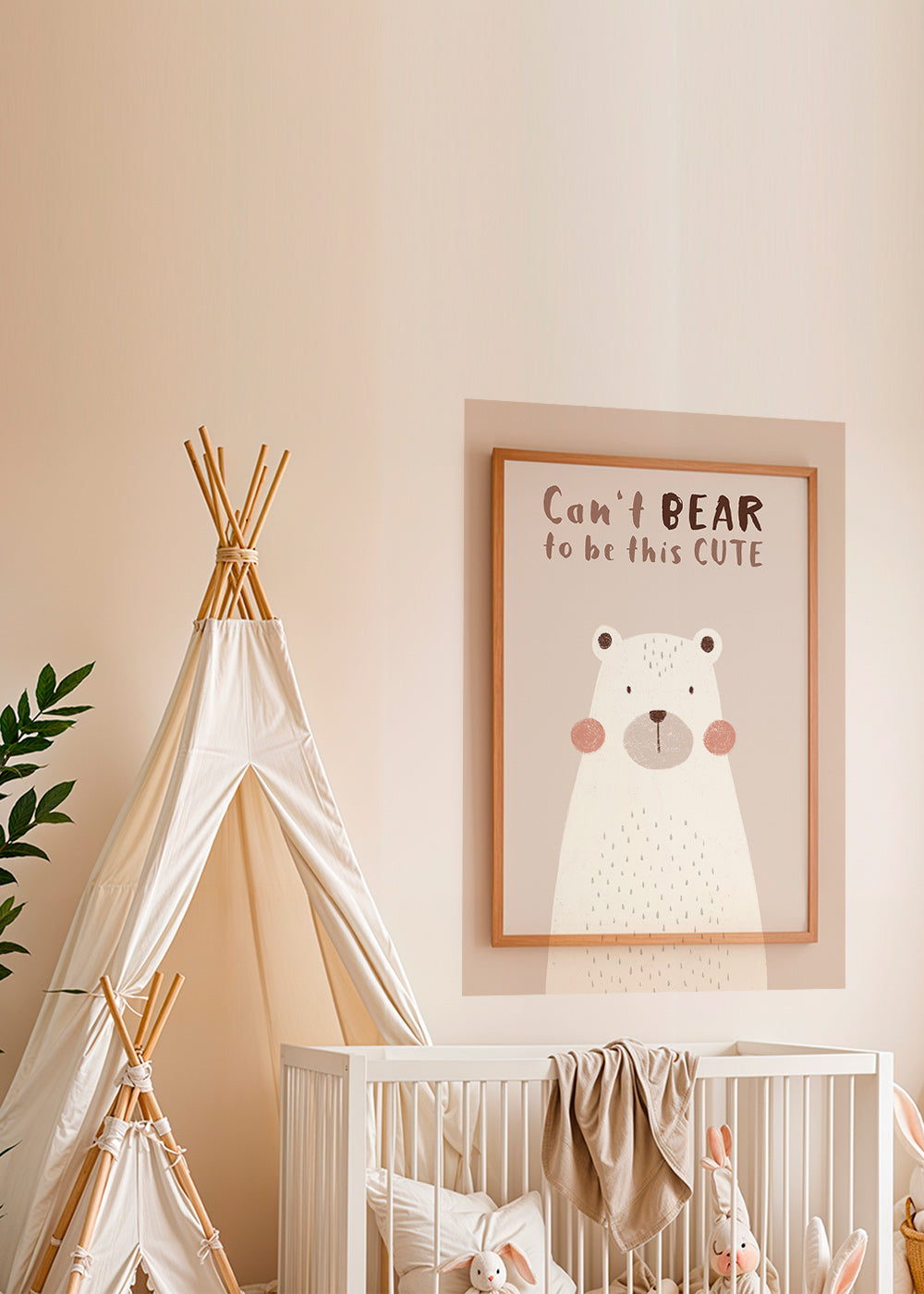 Lámina infantil: oso beige sonriente – Product3