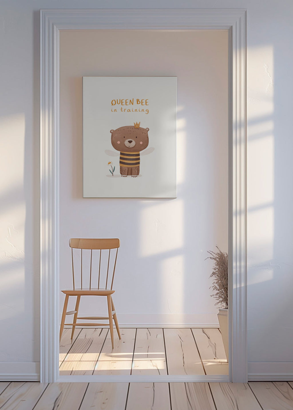 Lámina infantil con oso abeja – Canvas