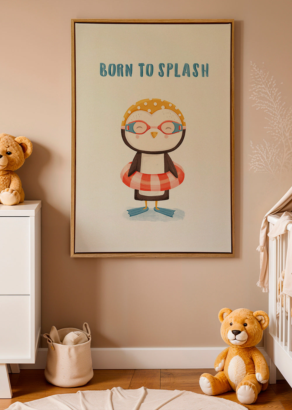Lámina infantil con pingüino veraniego – Canvas2