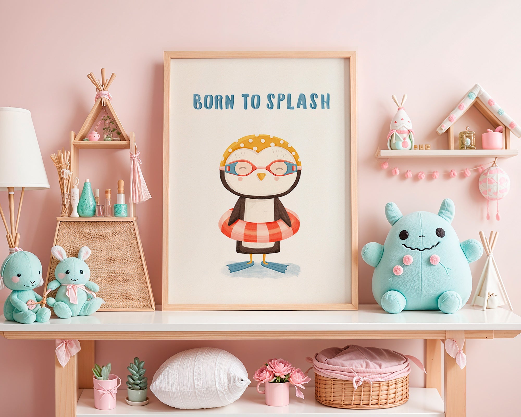Lámina infantil con pingüino veraniego – Product2