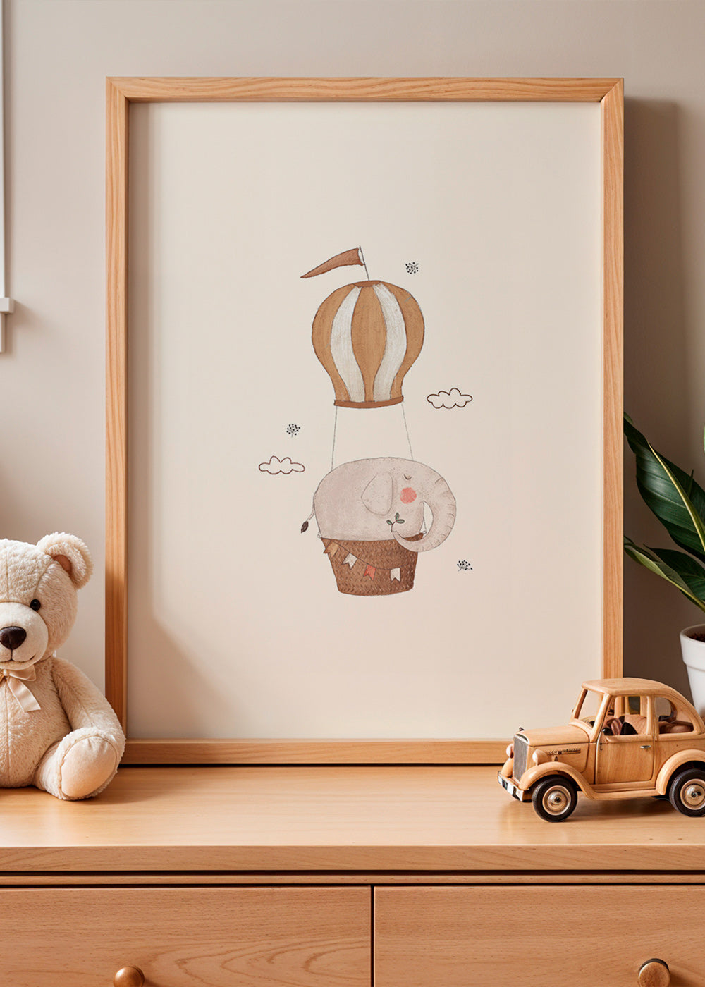 Lámina infantil con elefante en globo – Product1