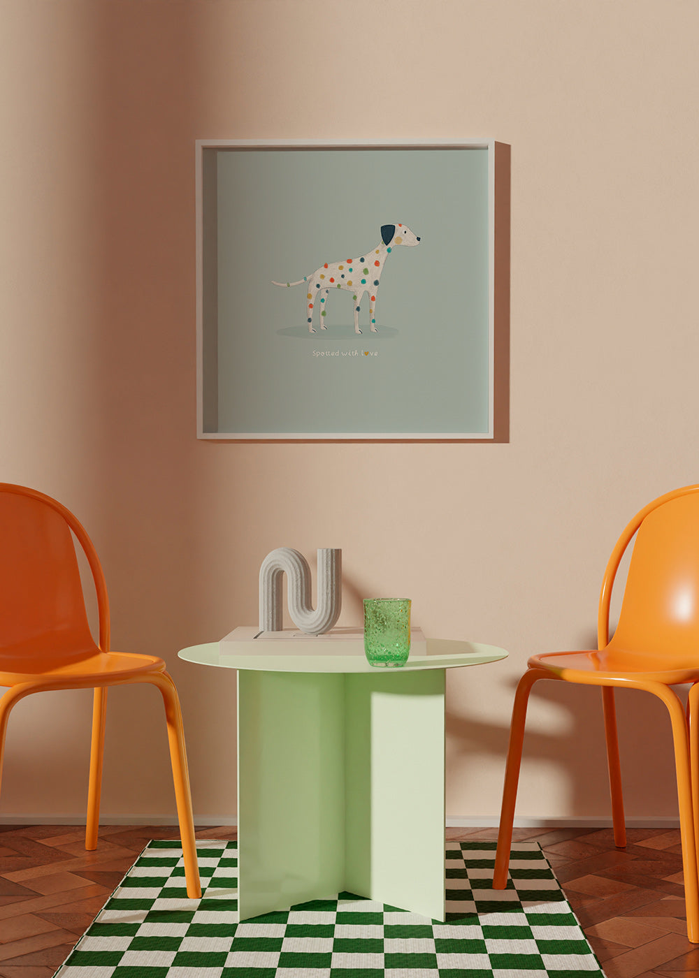 Cuadro dálmata con lunares coloridos – Product1