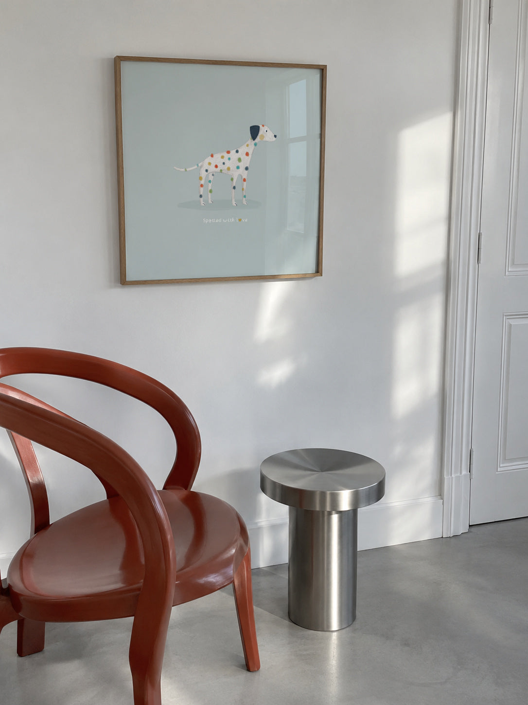 Dalmatian spotted with love - Framed poster in an interior
