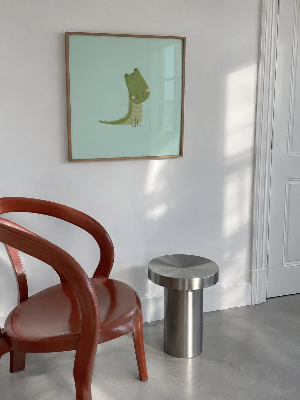 Crocodile - Framed poster in an interior