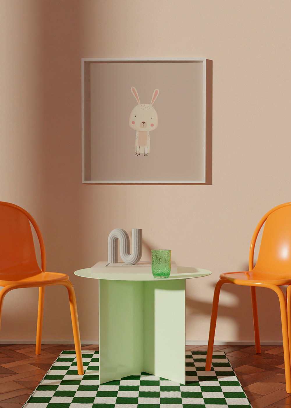 Lámina infantil conejo minimal con fondo beige – Product2