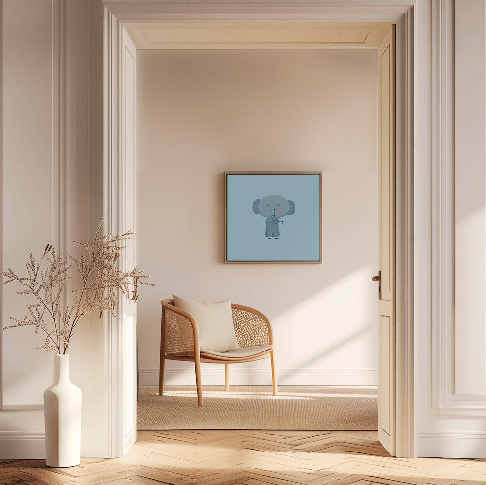 Lámina infantil con elefante azul – Canvas1