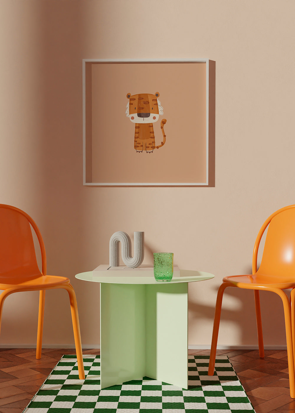 Cuadro tigre ilustrado minimalista – Product1
