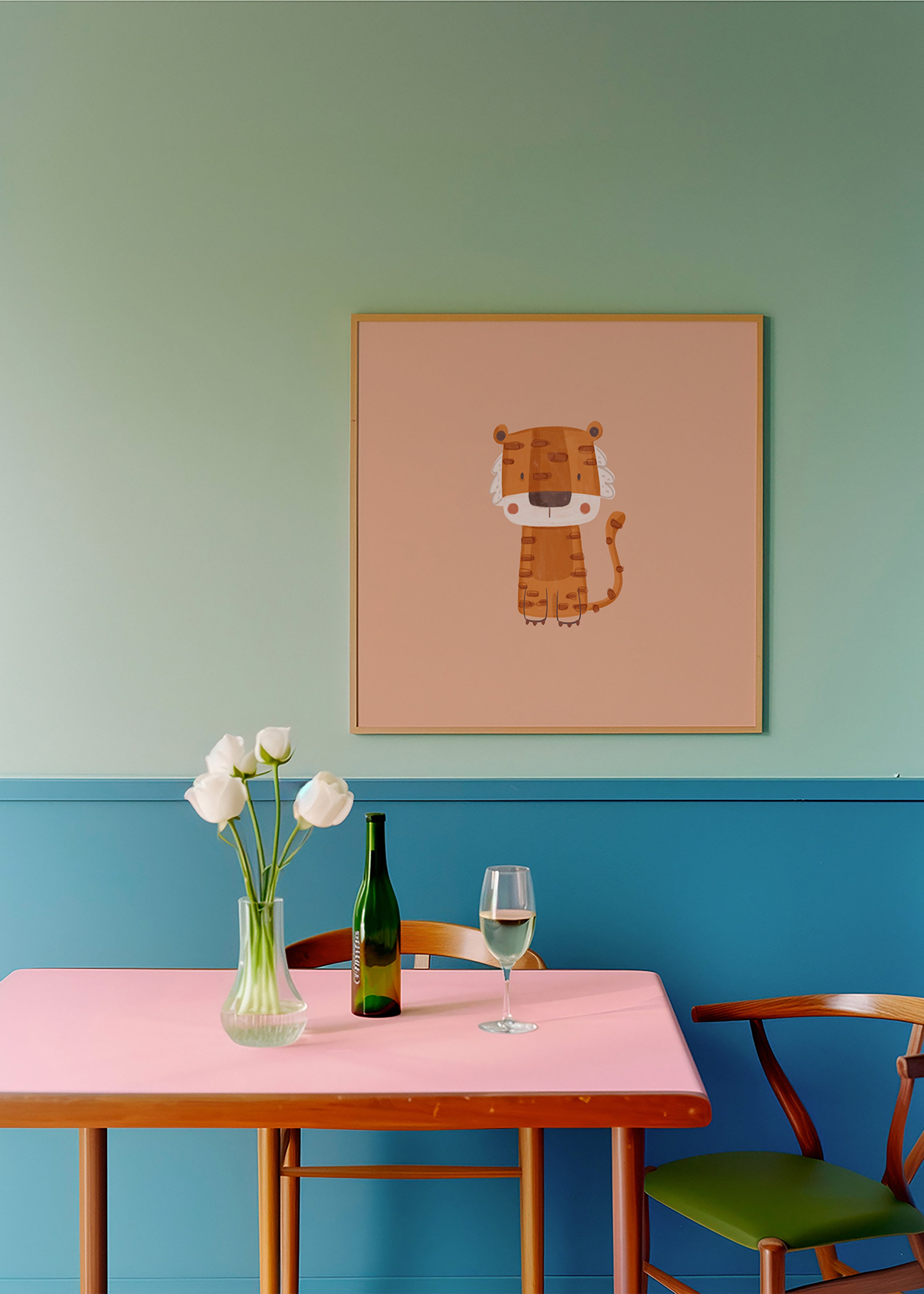 Cuadro tigre ilustrado minimalista – Product2