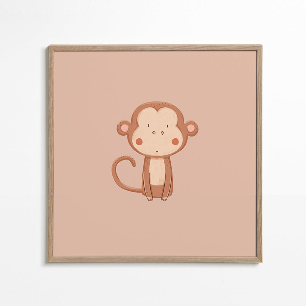 Cuadro mono ilustrado minimalista – Oak Frame