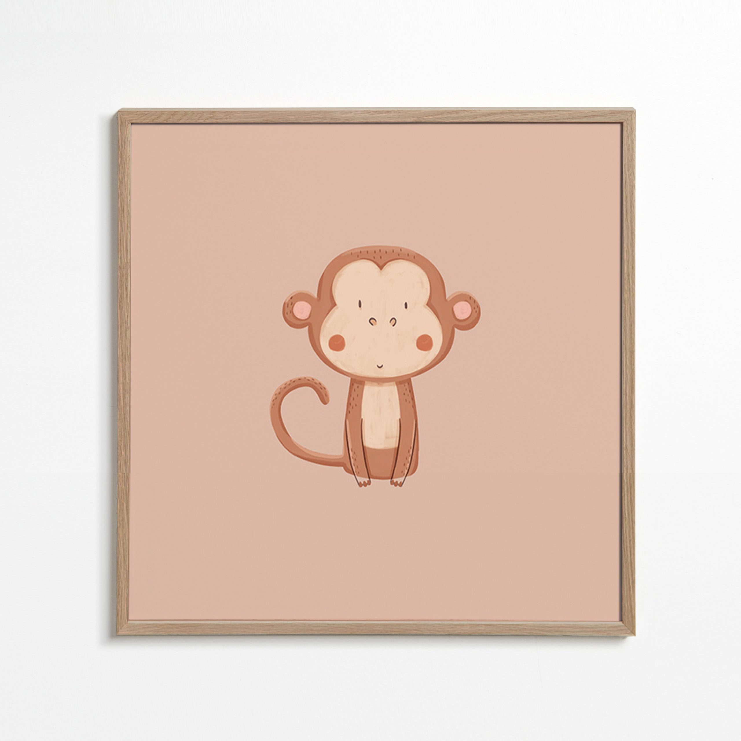 Cuadro mono ilustrado minimalista – Oak Frame