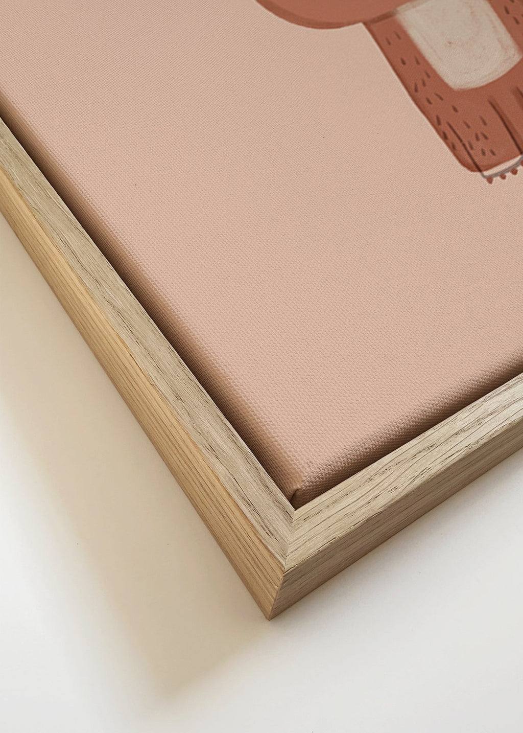 Cuadro oso ilustrado minimalista – Canvas detail