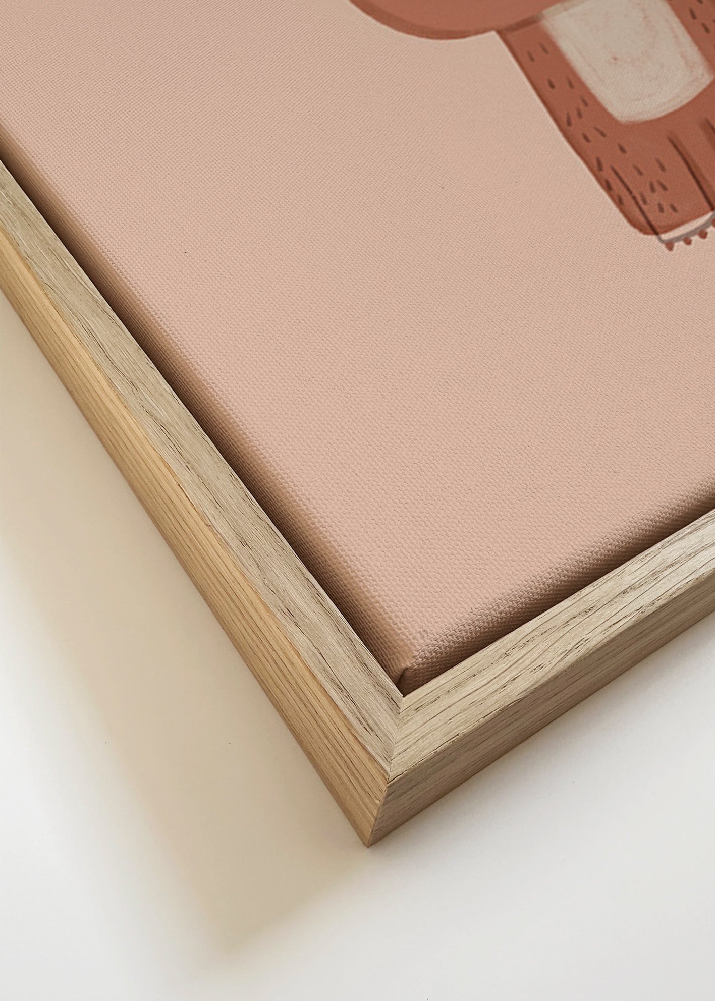Cuadro oso ilustrado minimalista – Canvas detail