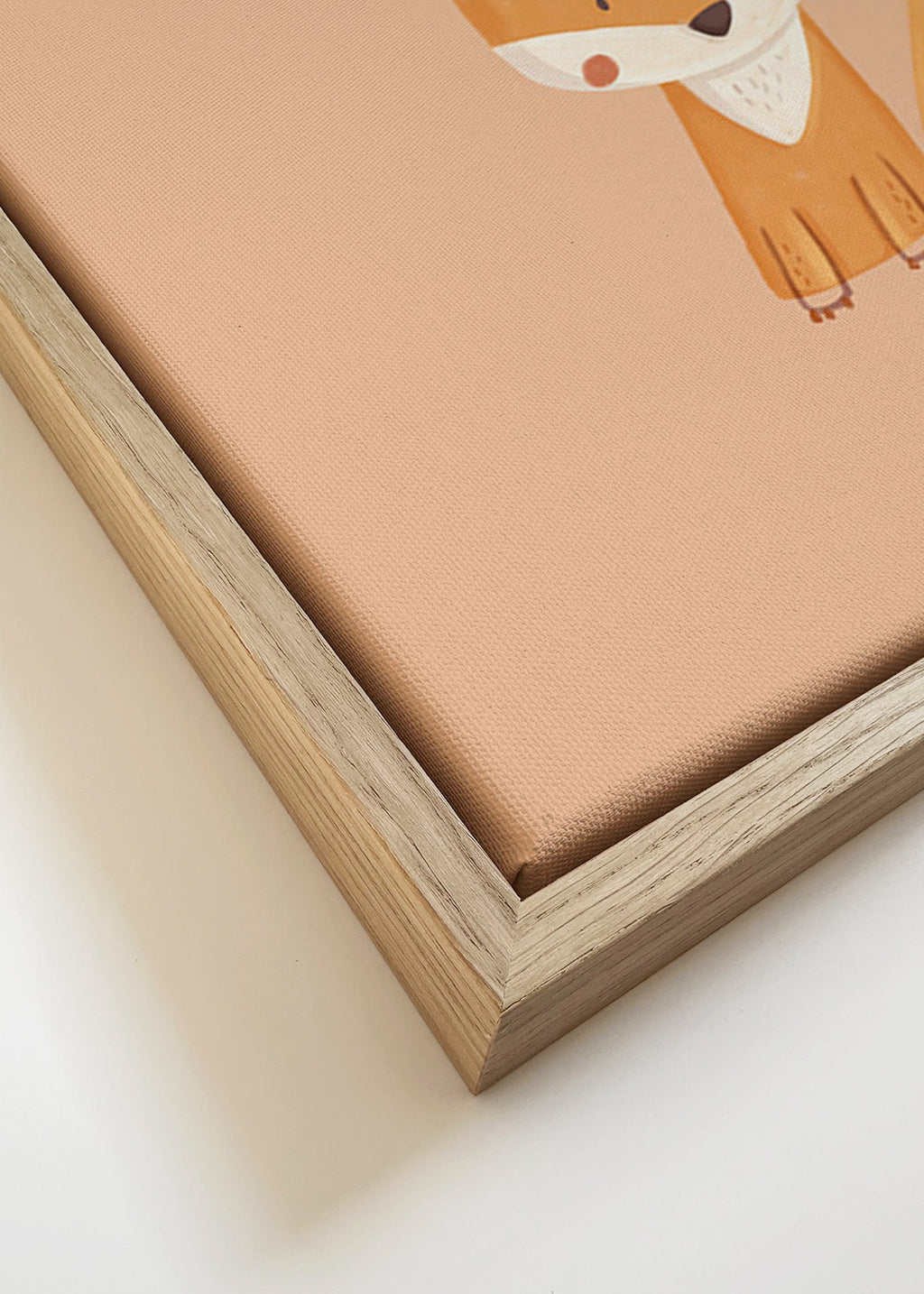 Lámina infantil con zorro simpático – Canvas detail