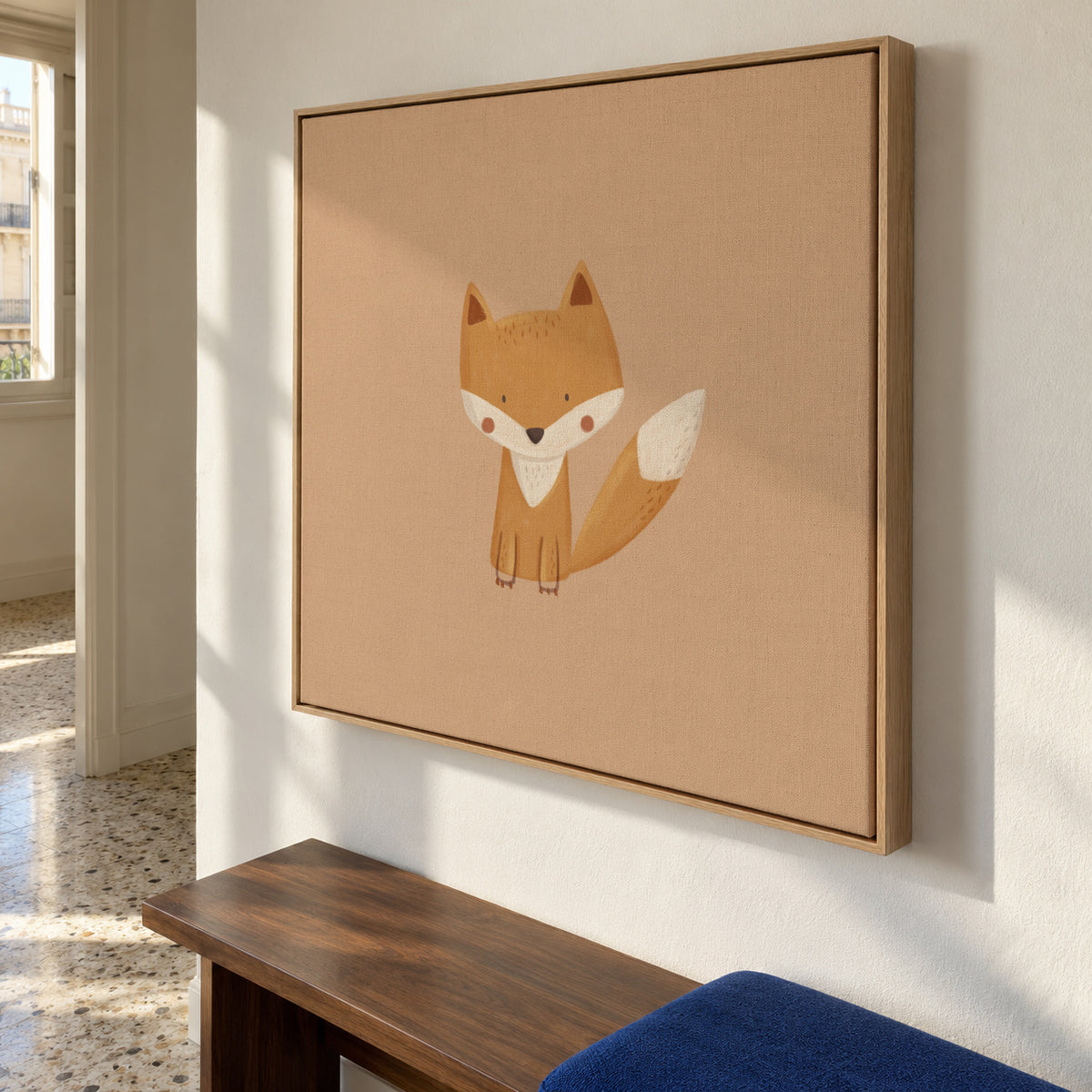 Fox - Framed canvas in an interior