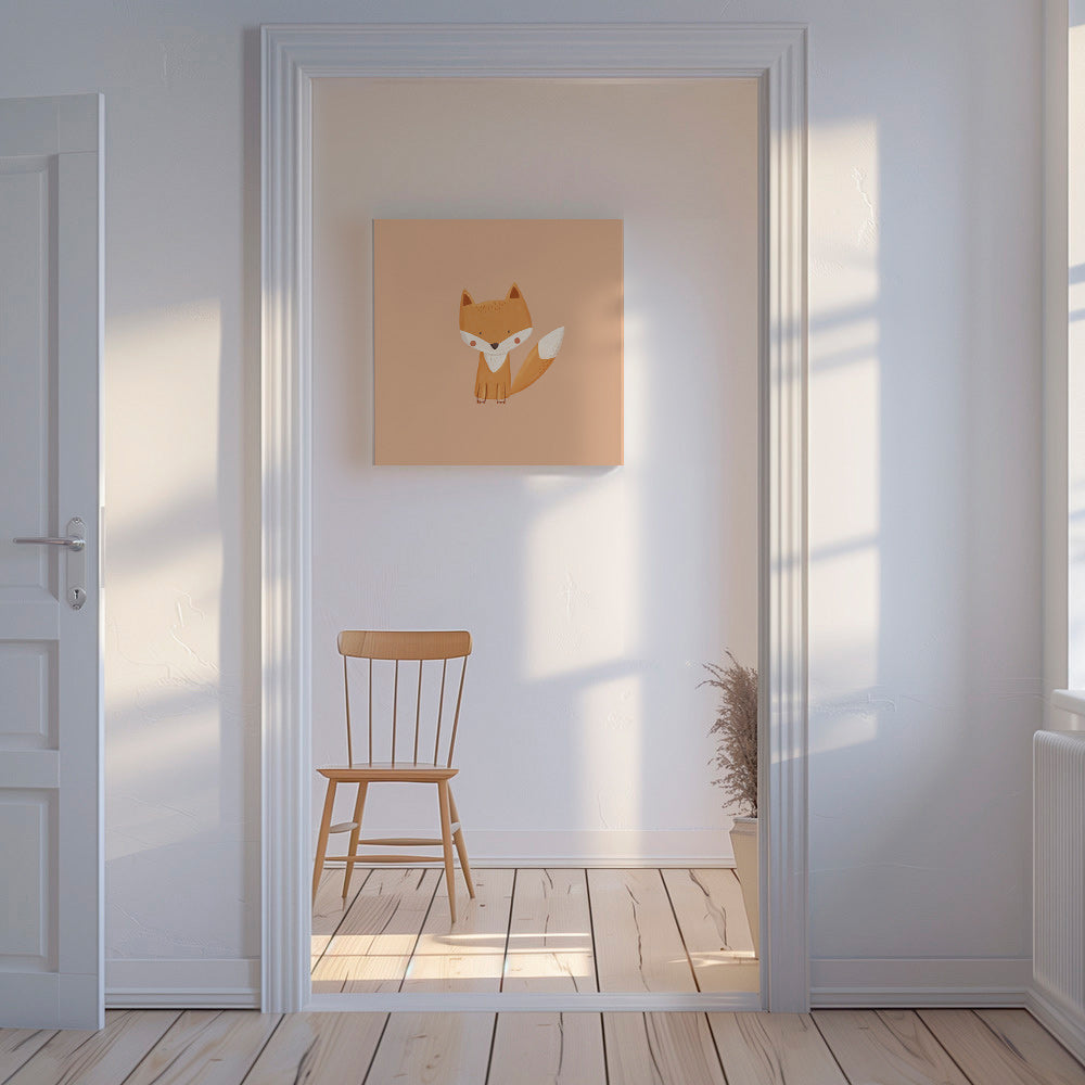 Lámina infantil con zorro simpático – Canvas
